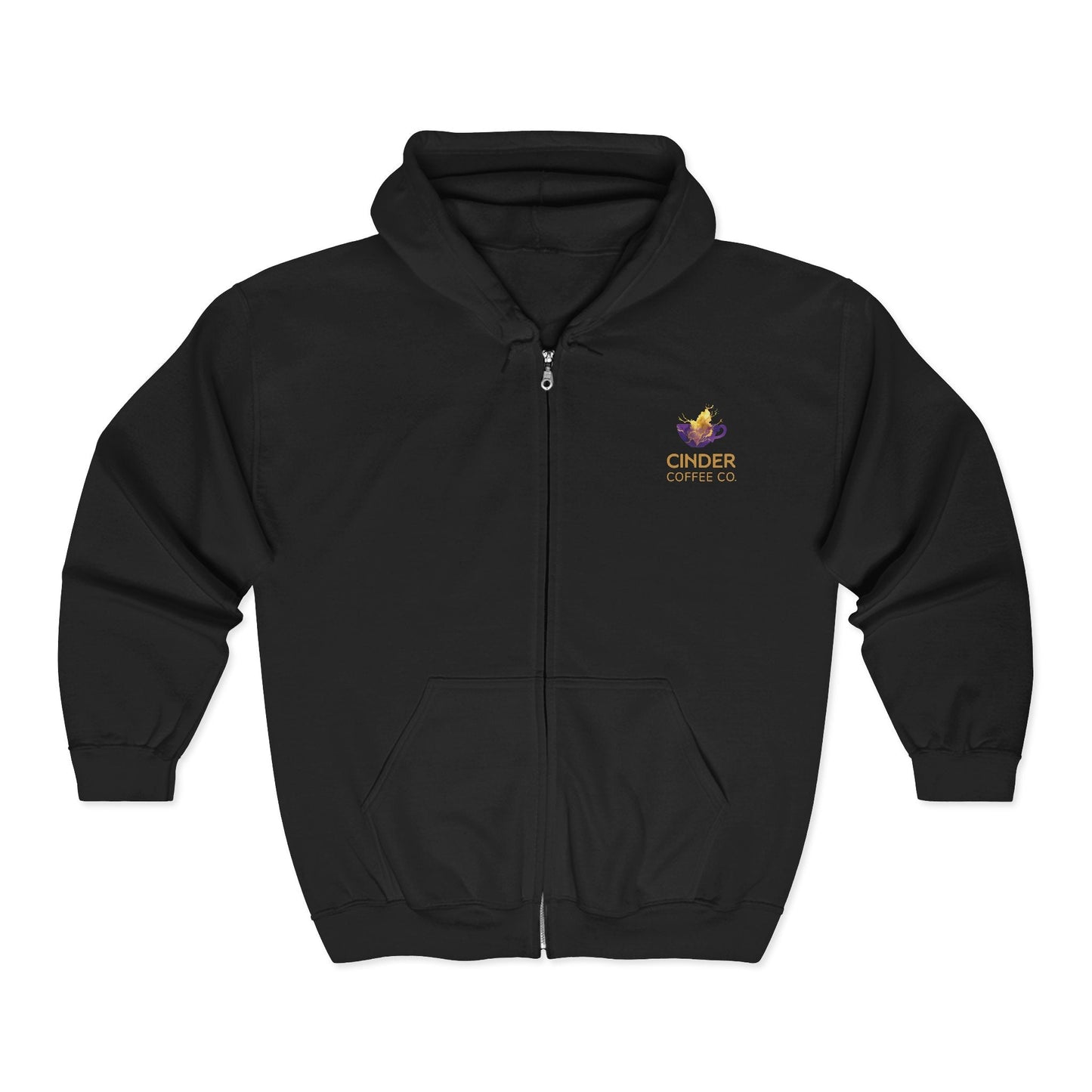 Cozy Heavy Blend Full Zip Hooded Sweatshirt - Cinder Coffee