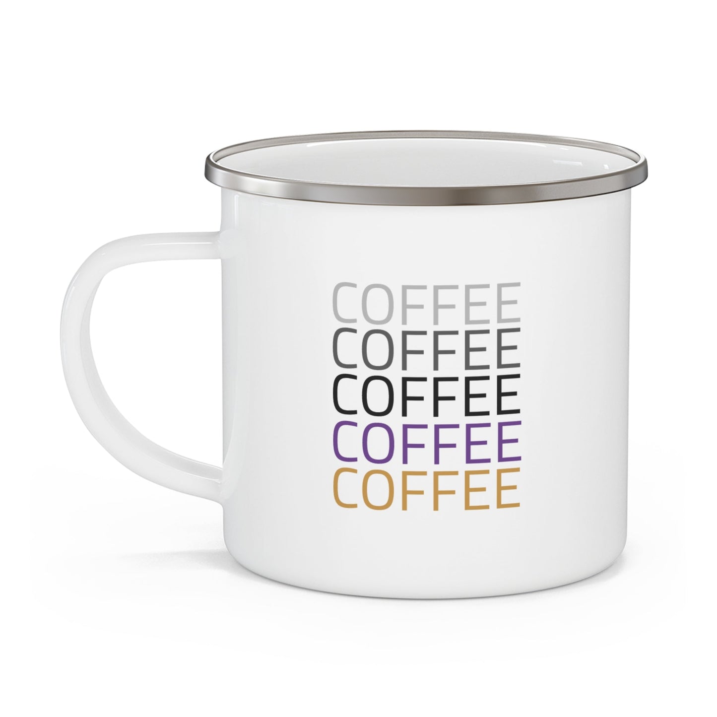 Enamel Camping Mug — Rustic Outdoor Travel Coffee Cup - Cinder Coffee